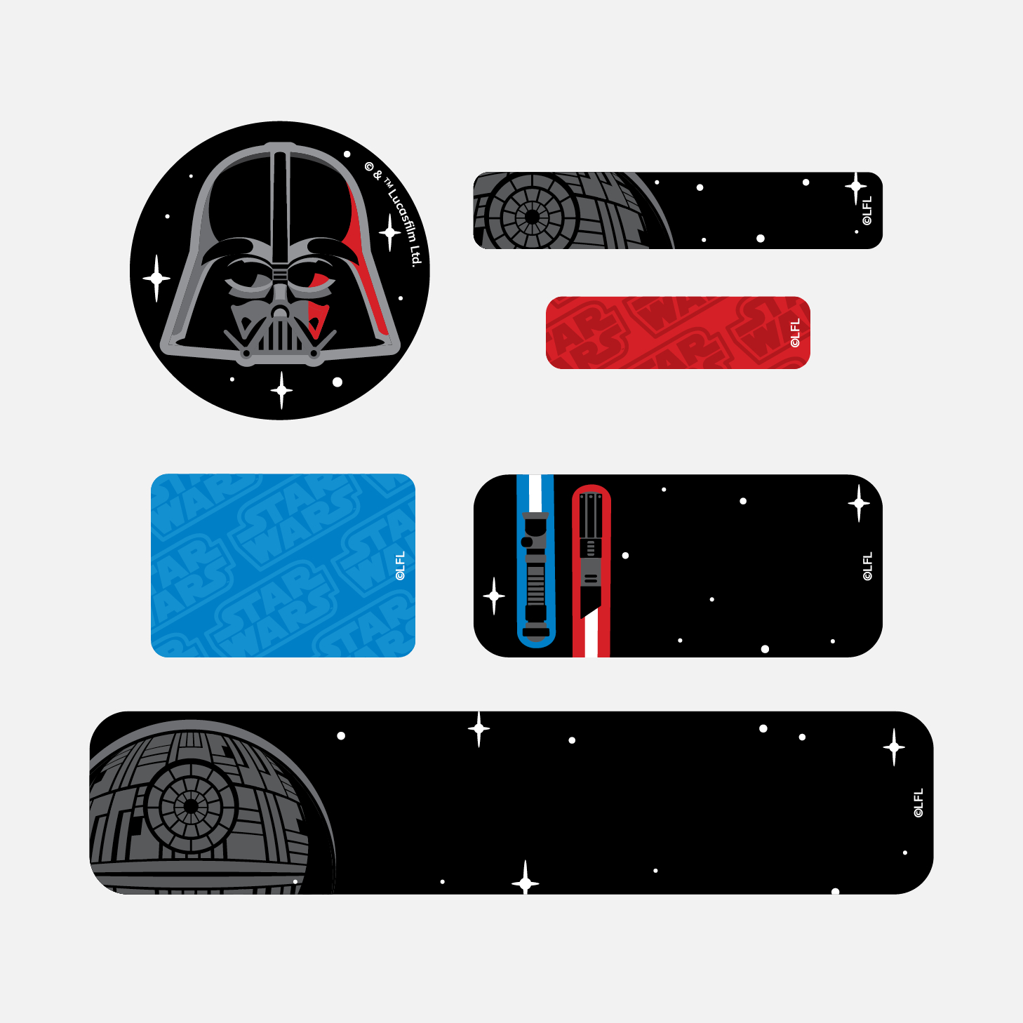 Star Wars Top Up Name Sticker Pack Labels That Stick Hippo Blue